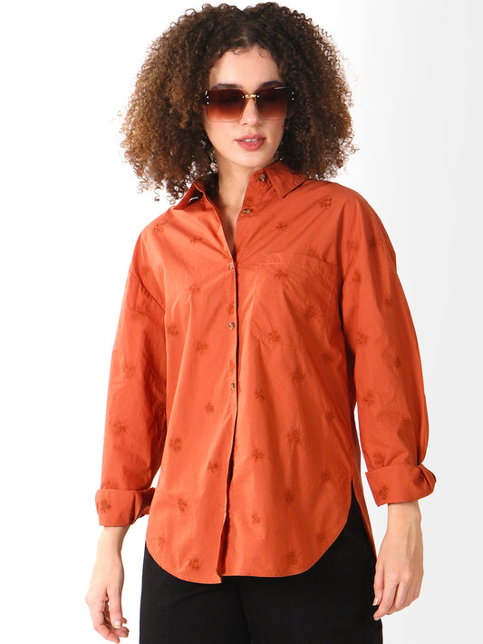 REGULAR FIT EMBROIDERED SHIRT