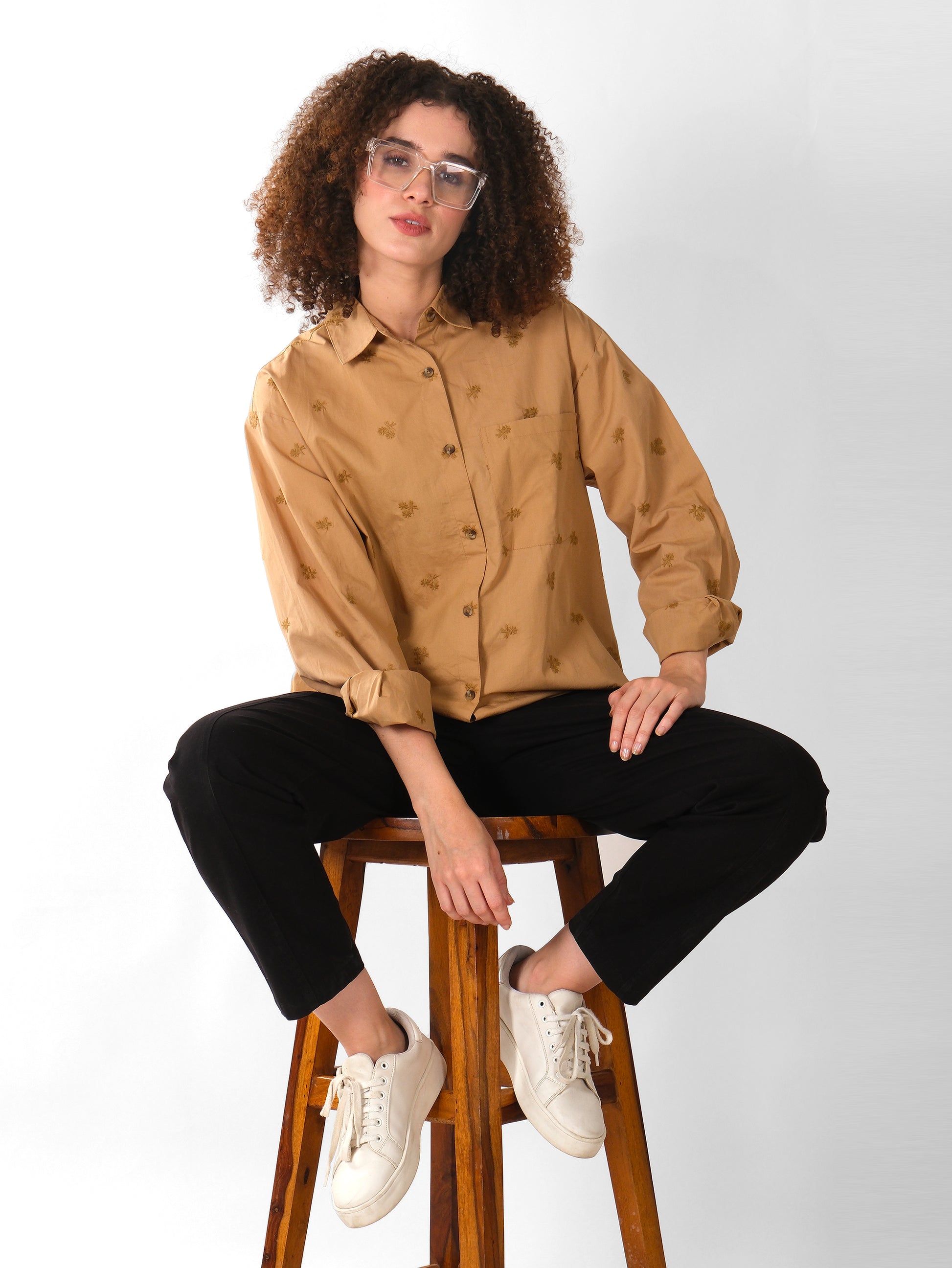 REGULAR FIT EMBROIDERED SHIRT