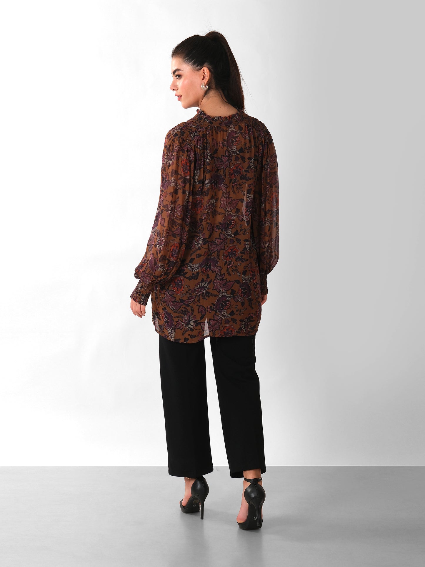 PRINTED SHIRT BROWN
