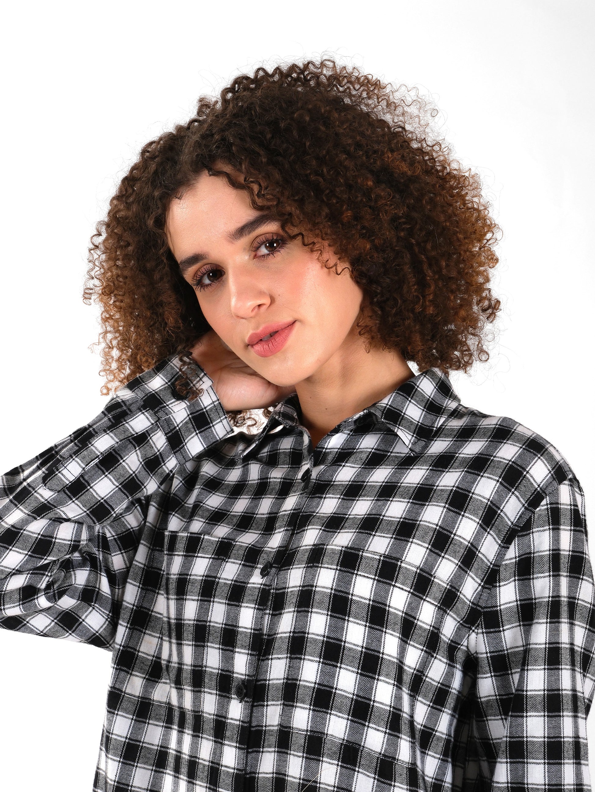 LONG SHIRT BLACK & WHITE