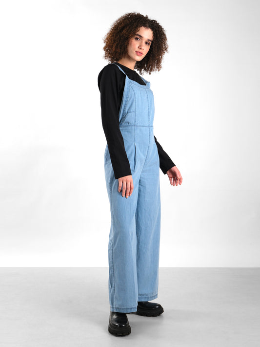 Denim Jumpsuit - Light Blue