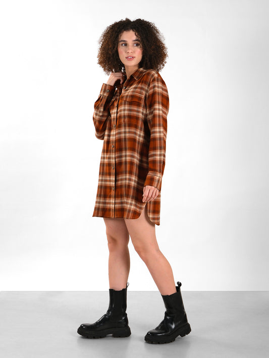 LONG SHIRT BROWN