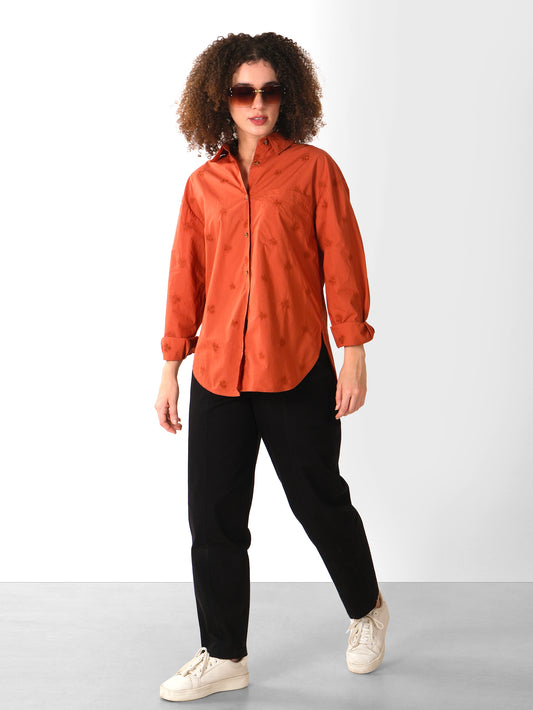 REGULAR FIT EMBROIDERED SHIRT