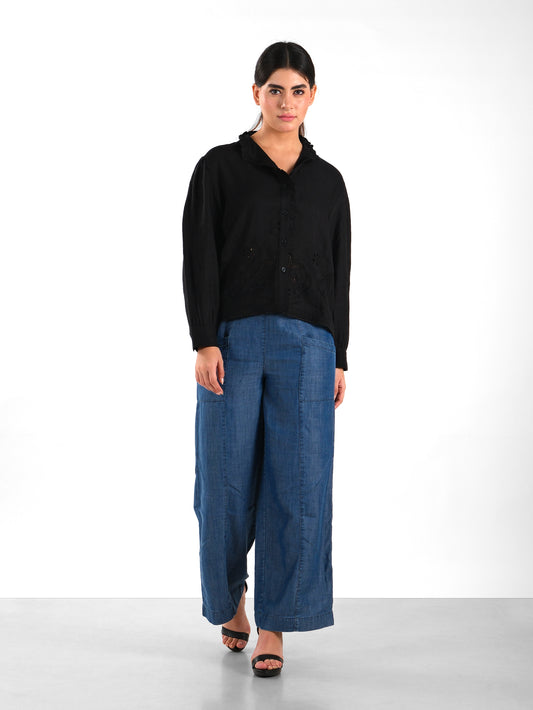 FRILLLED COLLOR SHIRT