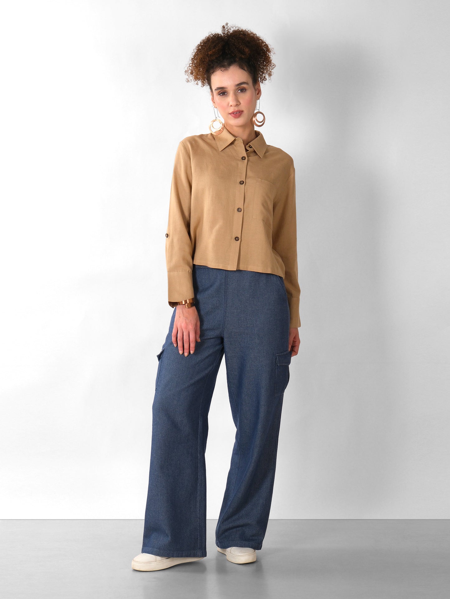 Light Brown Boxy Shirt