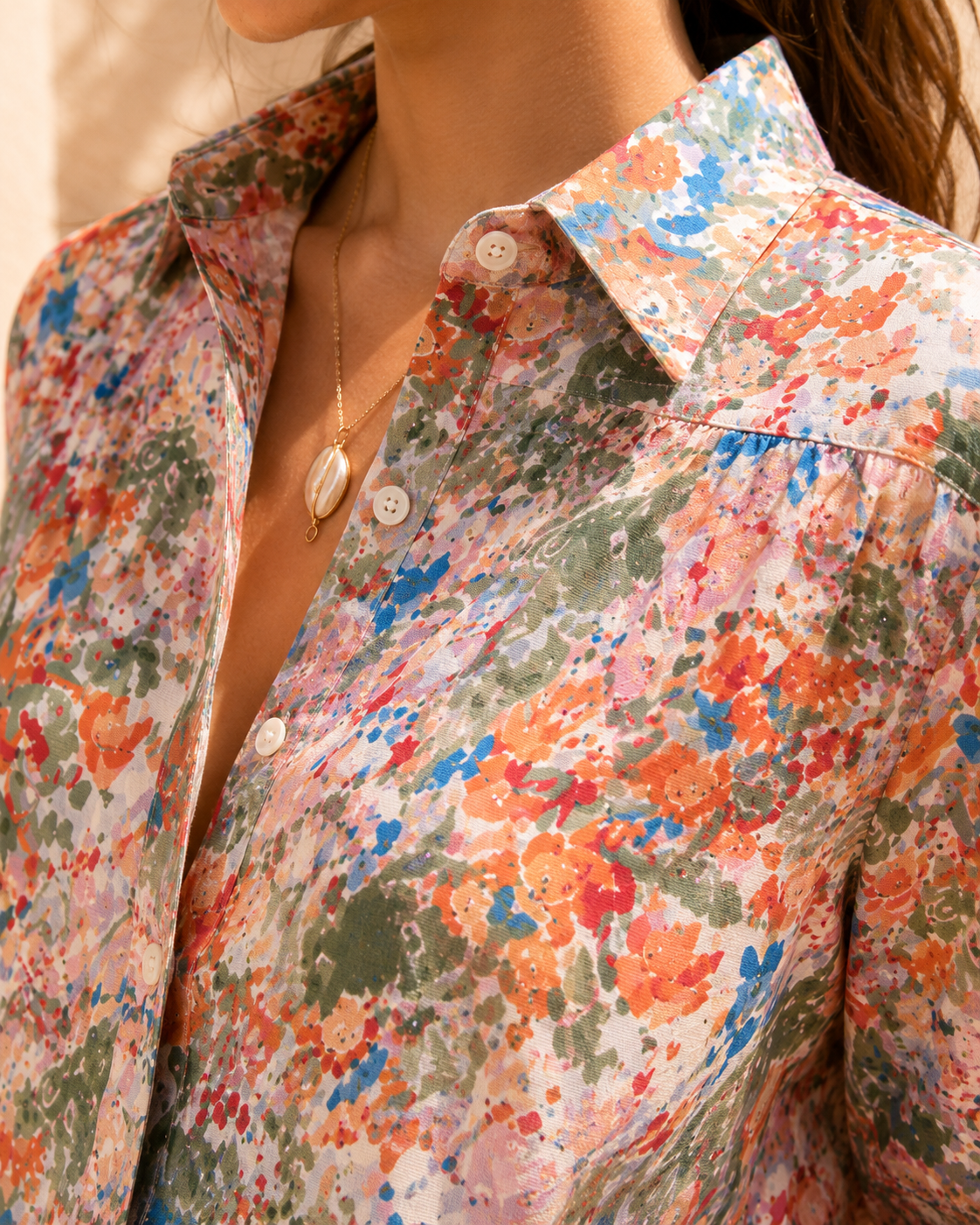 Multicolor Abstract Floral Printed Shirt