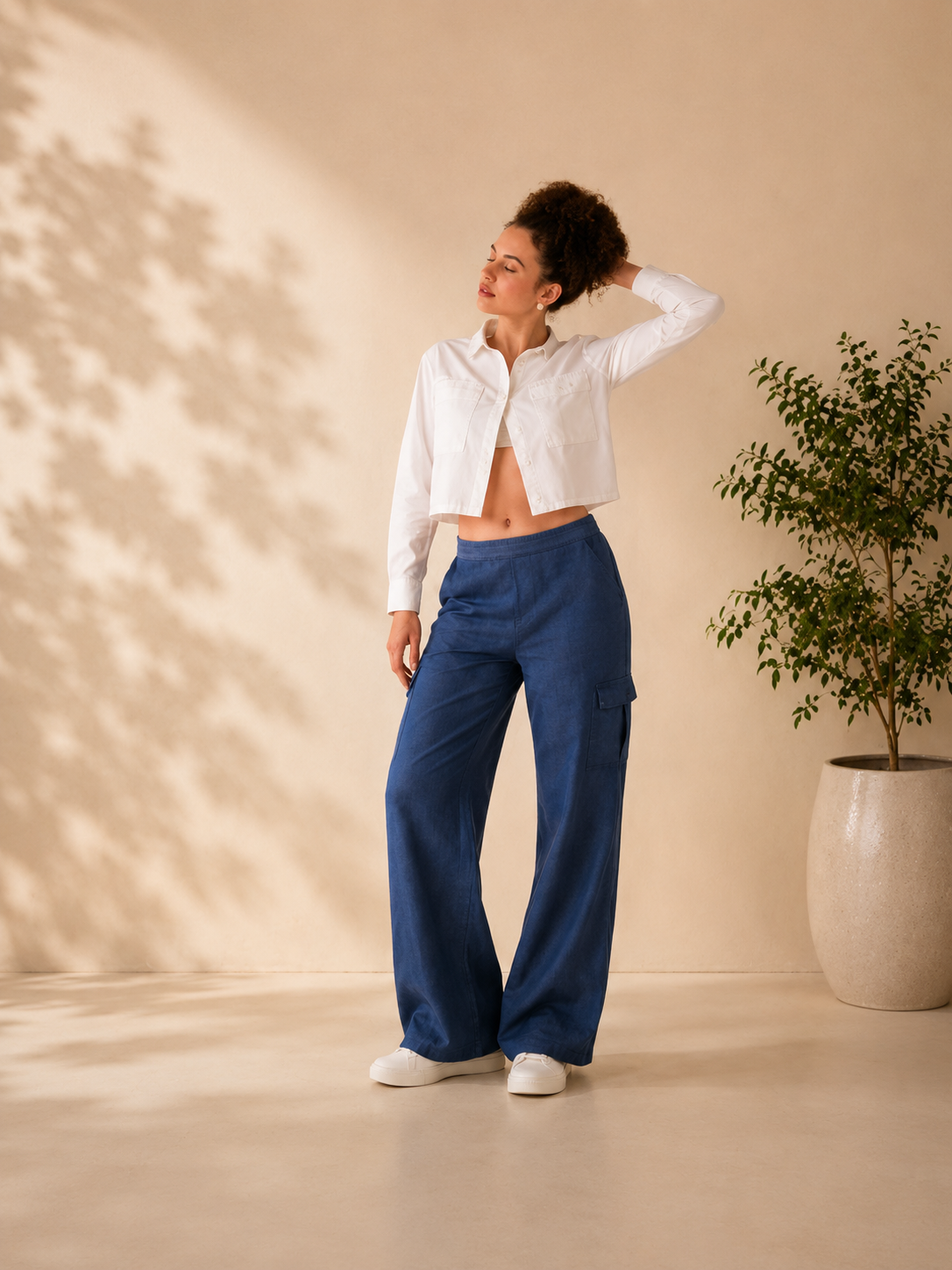 Denim Jogger Pants