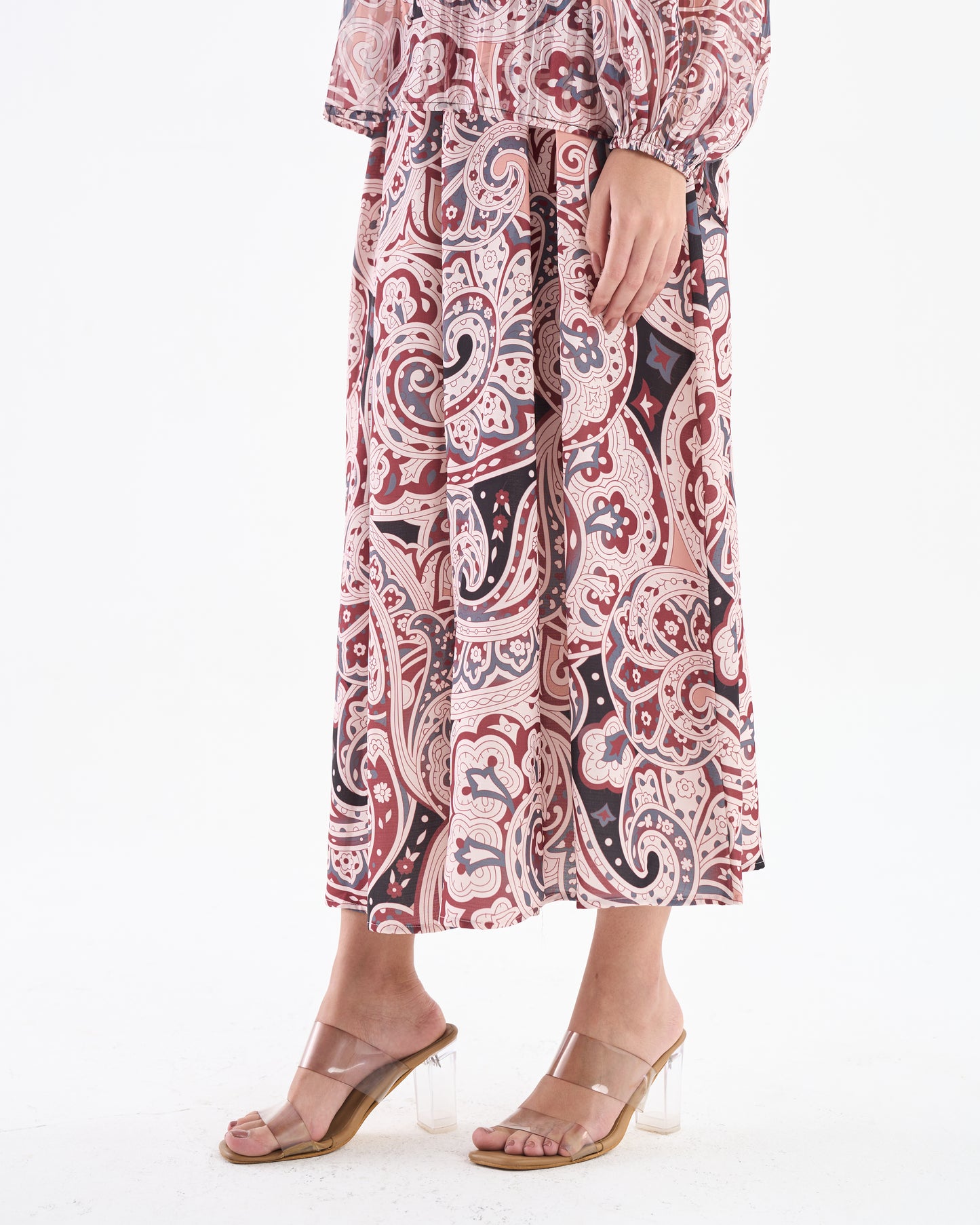 Rust Beige Paisley Co-ord Set