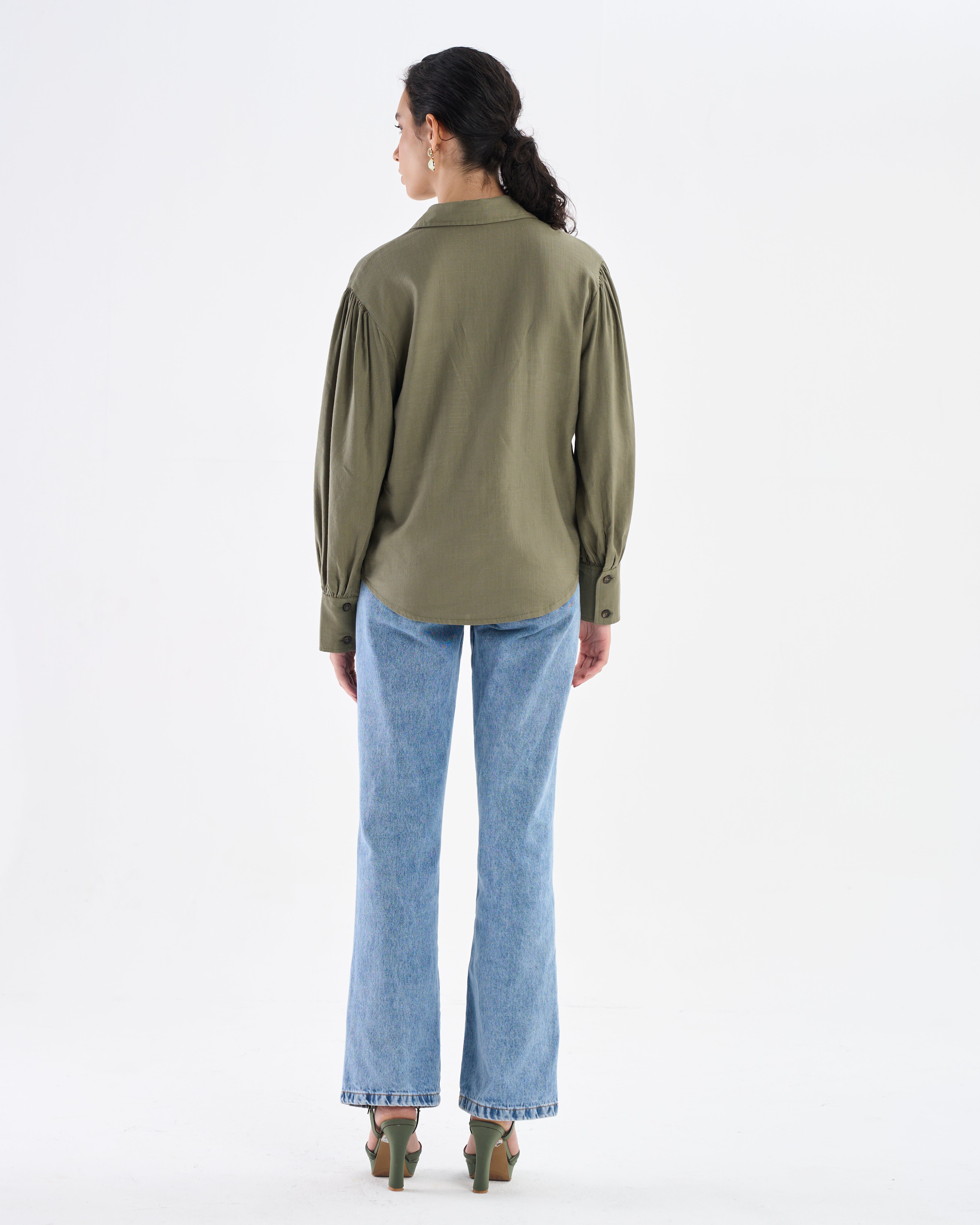 Olive Green Relaxed Shirt