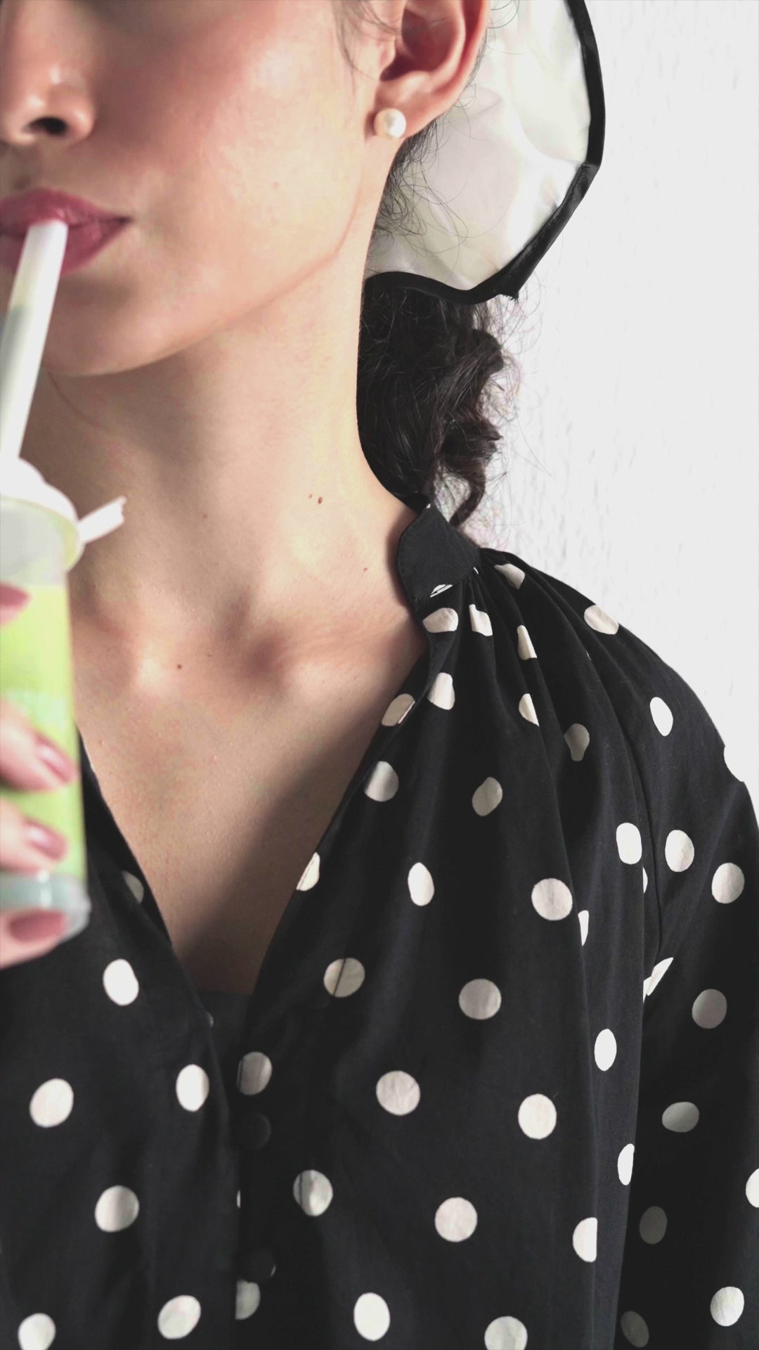 Classic Black Polka Dot Blouse